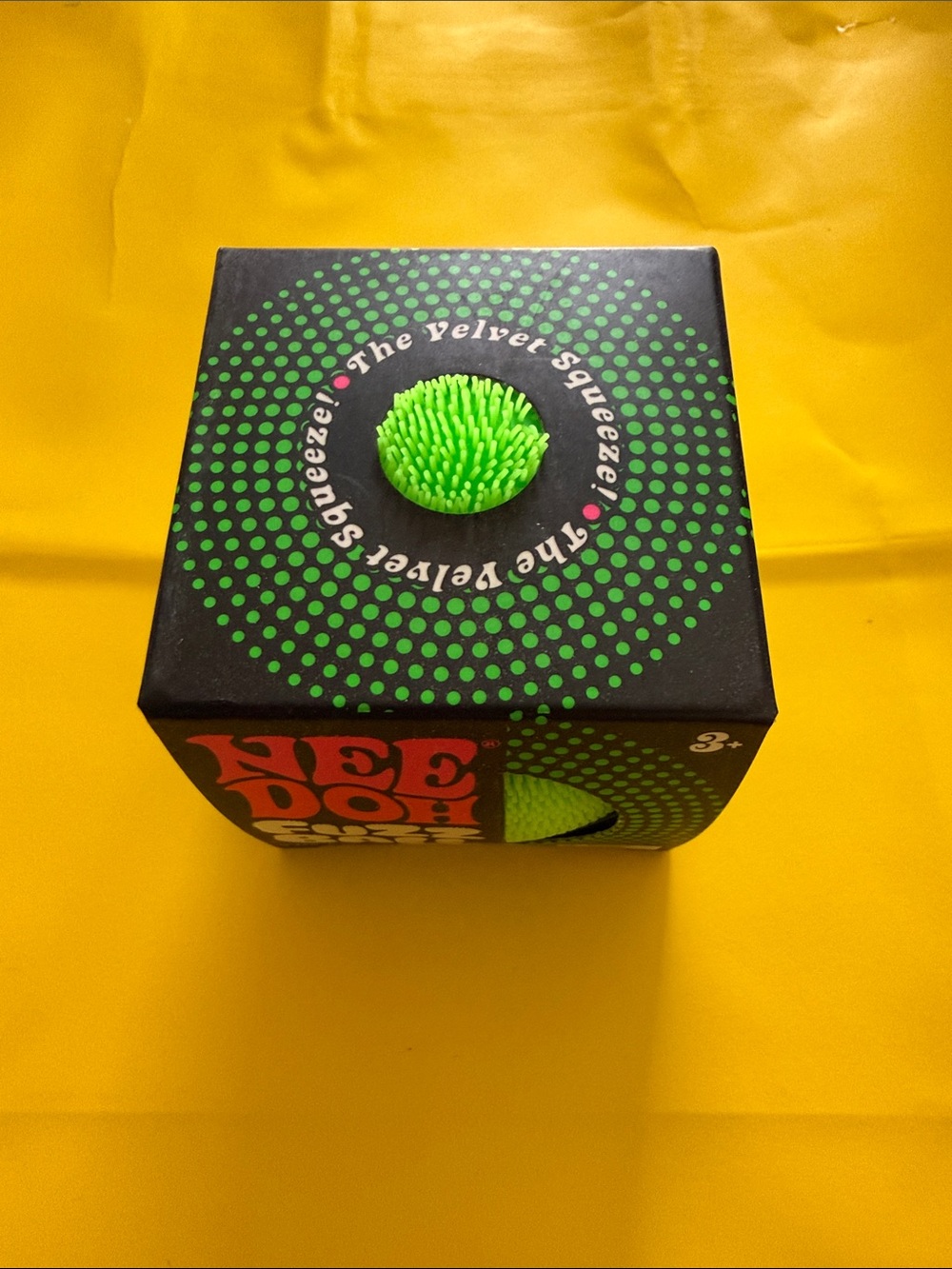 Fuzz Ball Squeeze Sensory Ball - Neon Green by NeeDoh